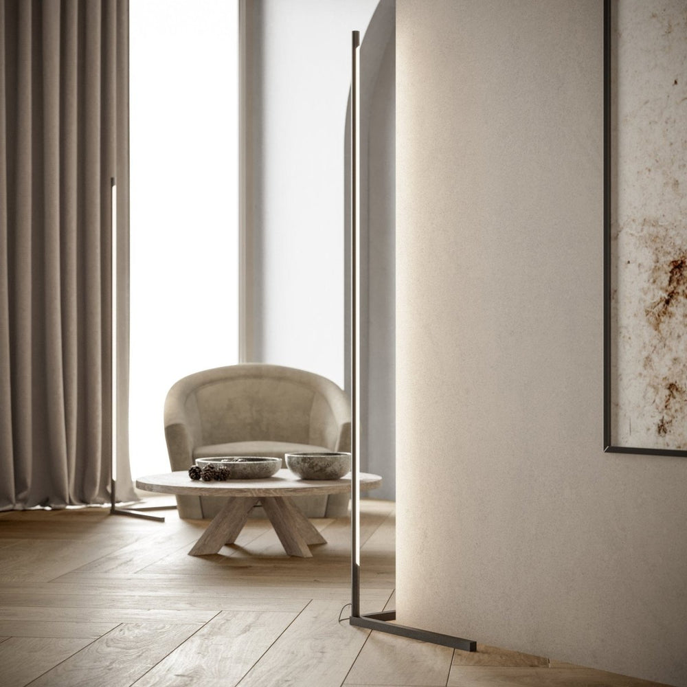 Elegante LED-Stehlampe mit Fernbedienung, Dimmbare Stehleuchte für Wohnzimmer, Minimalistisches Design für Kleine Räume-2