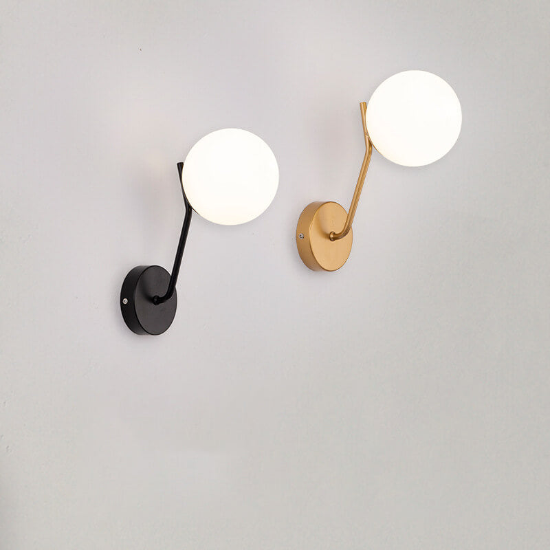 LumiArt - Wandlampe im modernen Design mit gläsernem Kugelschirm