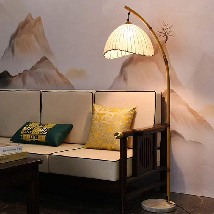 Elegante Bambuslampe mit Warmweißem Licht für Wohnzimmer und Schlafzimmer - Nachhaltige Beleuchtung aus hochwertigem Bambus-2