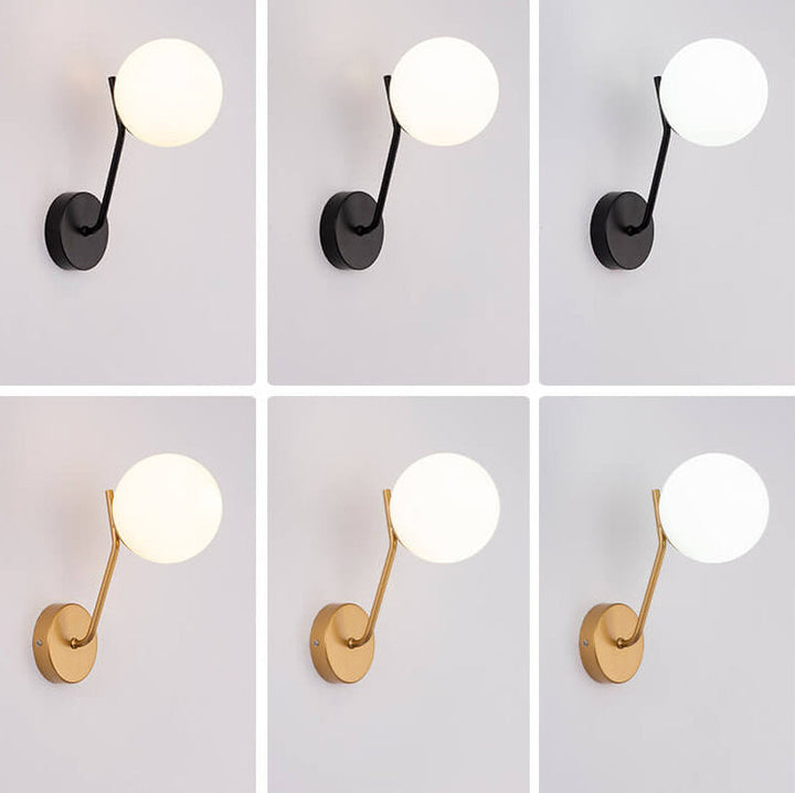 LumiArt - Wandlampe im modernen Design mit gläsernem Kugelschirm