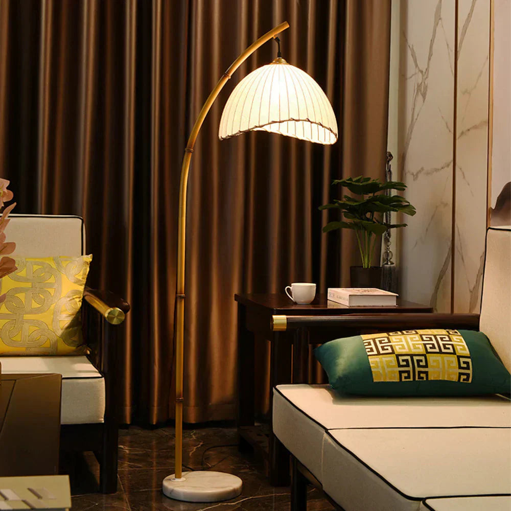 Elegante Bambuslampe mit Warmweißem Licht für Wohnzimmer und Schlafzimmer - Nachhaltige Beleuchtung aus hochwertigem Bambus-3