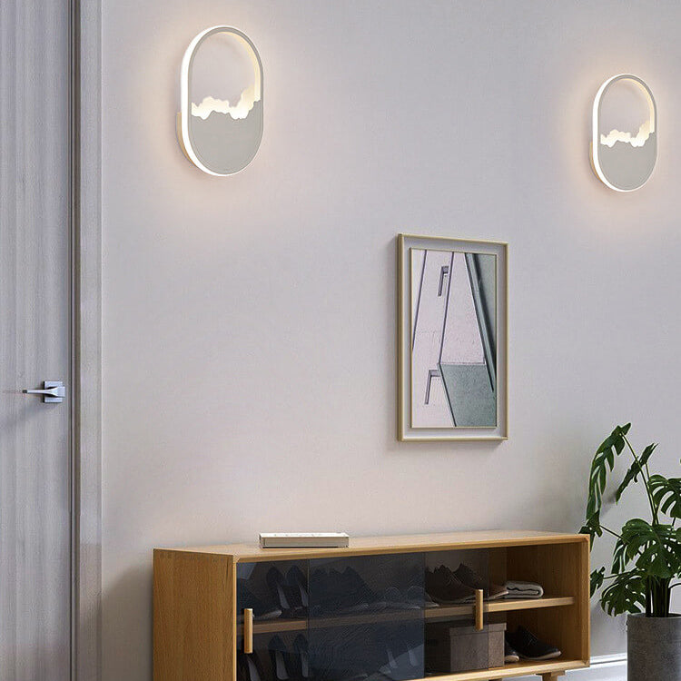 WellenGlanz - Moderne ovale LED-Wandleuchte mit Wellenstruktur