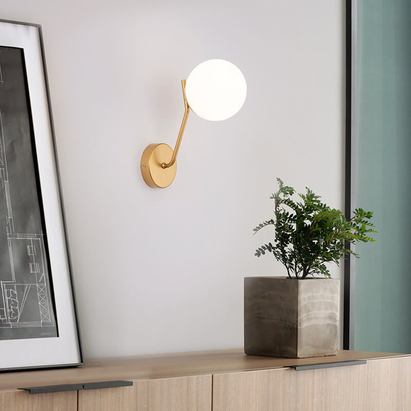 LumiArt - Wandlampe im modernen Design mit gläsernem Kugelschirm