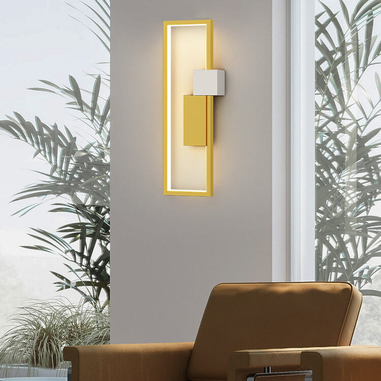 LumiSil - Moderne quadratische LED-Wandleuchte aus Eisen und Silikon