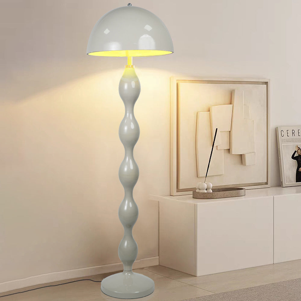 Höhenverstellbare LED-Stehlampe in Creme – Dimmbare Stehleuchte für Wohnzimmer und Schlafzimmer im Skandinavischen Design-2