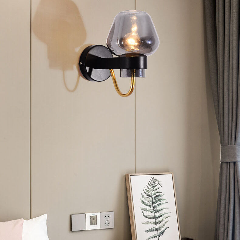 Stilvolle Wandleuchte aus Glas mit Becherform – Elegante Wandlampe für modernes Interieur, warmes Licht, einfach zu montieren-2