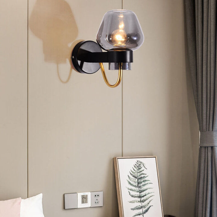 Stilvolle Wandleuchte aus Glas mit Becherform – Elegante Wandlampe für modernes Interieur, warmes Licht, einfach zu montieren-2