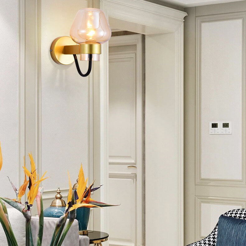 Stilvolle Wandleuchte aus Glas mit Becherform – Elegante Wandlampe für modernes Interieur, warmes Licht, einfach zu montieren-3
