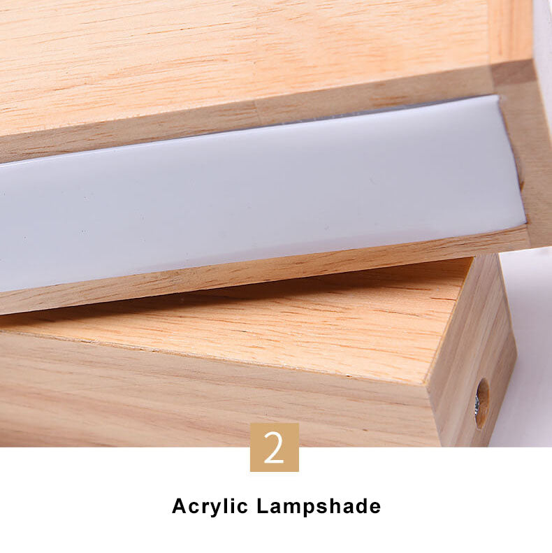 EcoWood - Schwenkbare LED-Wandleuchte aus Holz mit modernem Design