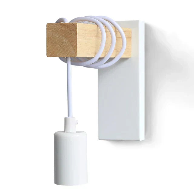 Variant image for Rustikale Wandleuchte Innen aus Holz und Eisen - Schwarze LED Wandleuchte für Gemütliche Beleuchtung in jedem Raum-2