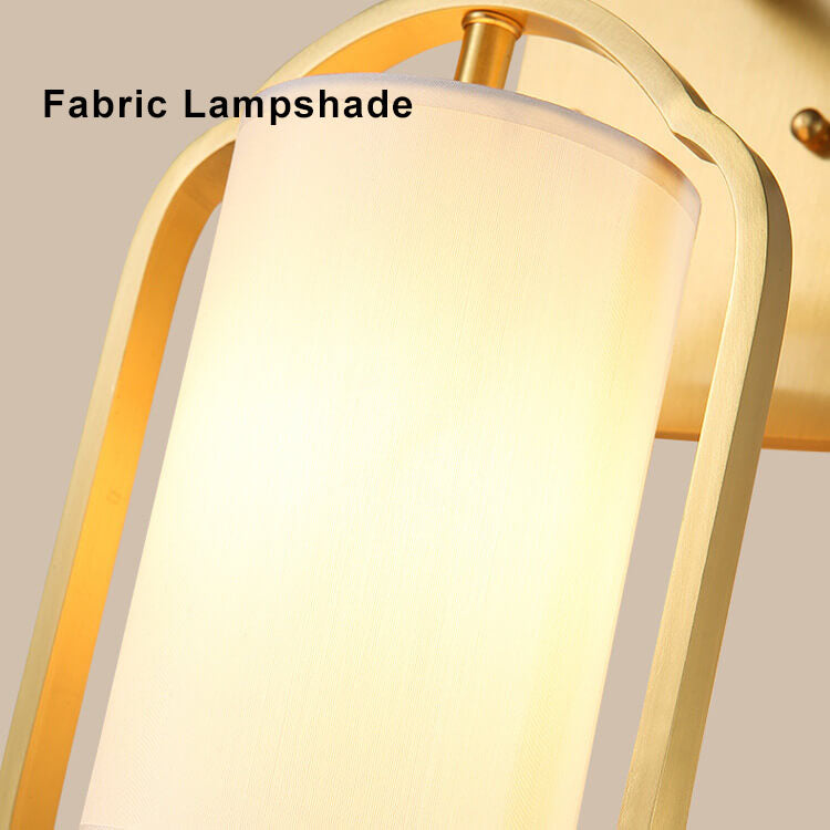 Chinesisches Flair - Elegante Wandlampe mit Stoffschirm für stimmungsvolles Ambiente