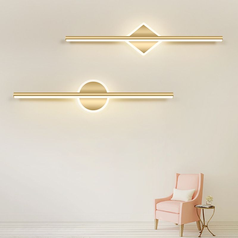 Leigh moderne LED-Wandleuchte in Schwarz/Gold für Wohnzimmer, Schlafzimmer und Badezimmer