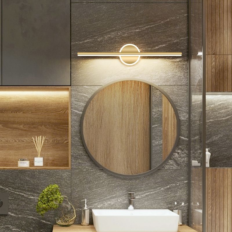 Leigh moderne LED-Wandleuchte in Schwarz/Gold für Wohnzimmer, Schlafzimmer und Badezimmer