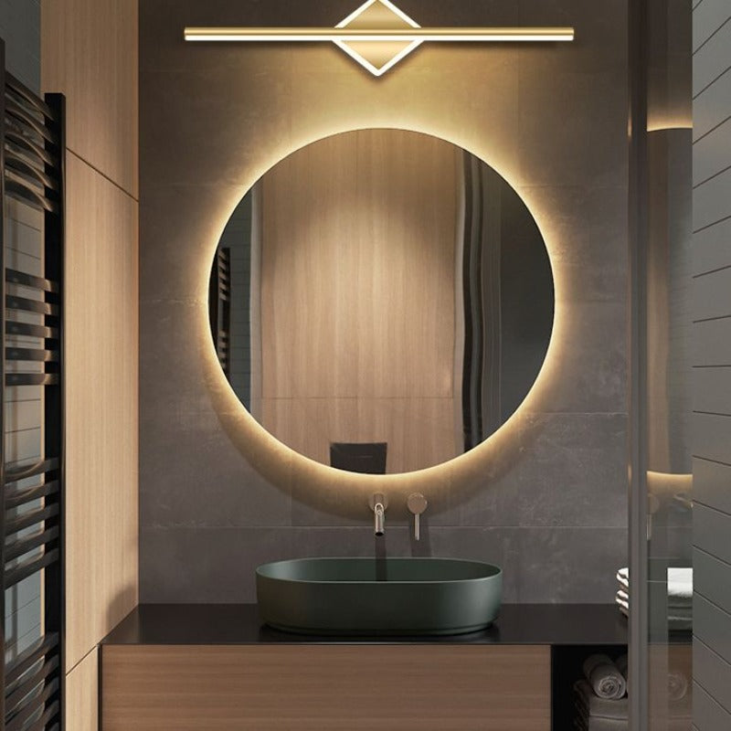 Leigh moderne LED-Wandleuchte in Schwarz/Gold für Wohnzimmer, Schlafzimmer und Badezimmer