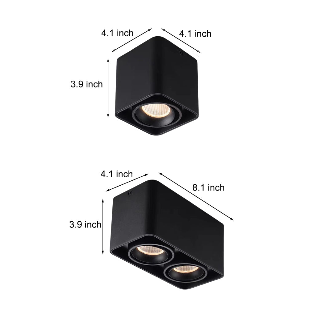 LichtMeister - Verstellbare quadratische Deckenrostleuchte