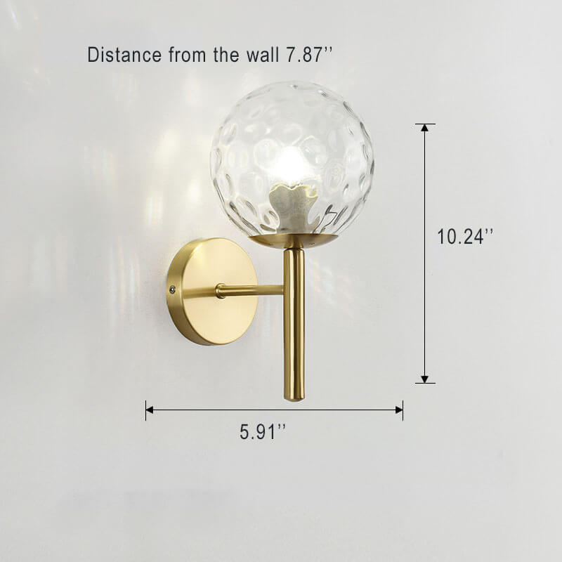 GloedBol – Stilvolle Wandlampe aus Glas mit Kugelarm für gemütliches Lichtambiente