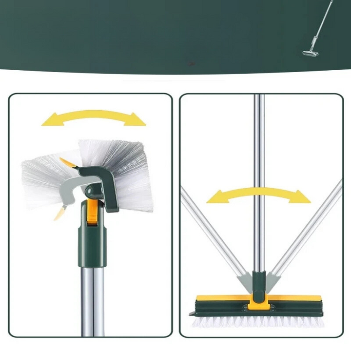 DualClean - 2-in-1 rotierende Langstielbürste für Boden und Fensterreinigung