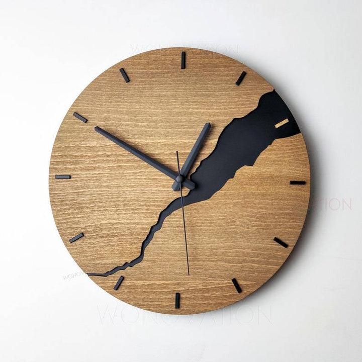 Luxuriöse Holz-Wanduhr Modern 30 cm mit Leiser Mechanik - Stilvolle Küchenuhr für Wohnzimmer und Büro-4
