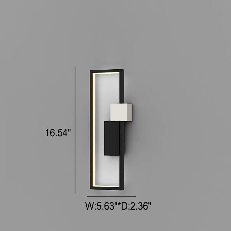 LumiSil - Moderne quadratische LED-Wandleuchte aus Eisen und Silikon