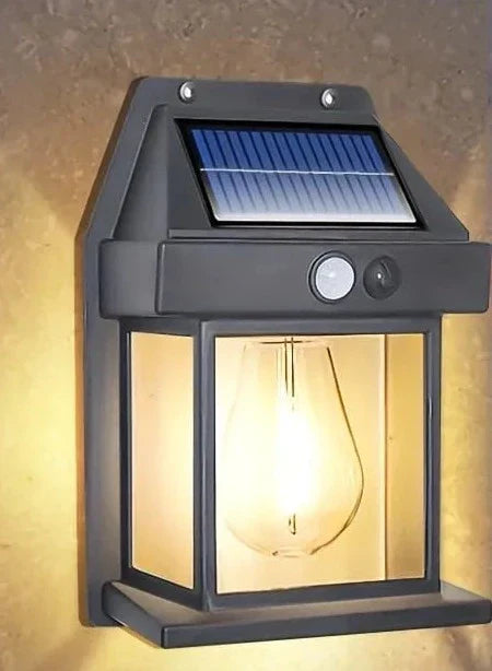 LumiSolar – Solarbetriebene Wolfram-Lampe für stilvolle Außenbeleuchtung