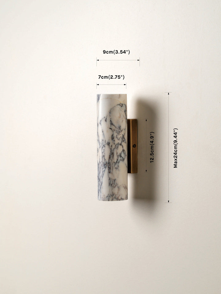 2-flammige Wandleuchte aus Calacatta-Marmor und gealtertem Messing - Stilvolle Beleuchtung für Badezimmer und Küche 7