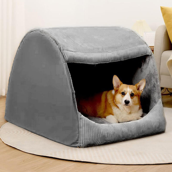Variant image for Geräumiges Hundebett aus Flanellplüsch mit Dickem Komfort - Langlebiges Hundekorb für Gemütliche Nächte - Waschbar und Einfach zu Reinigen-4