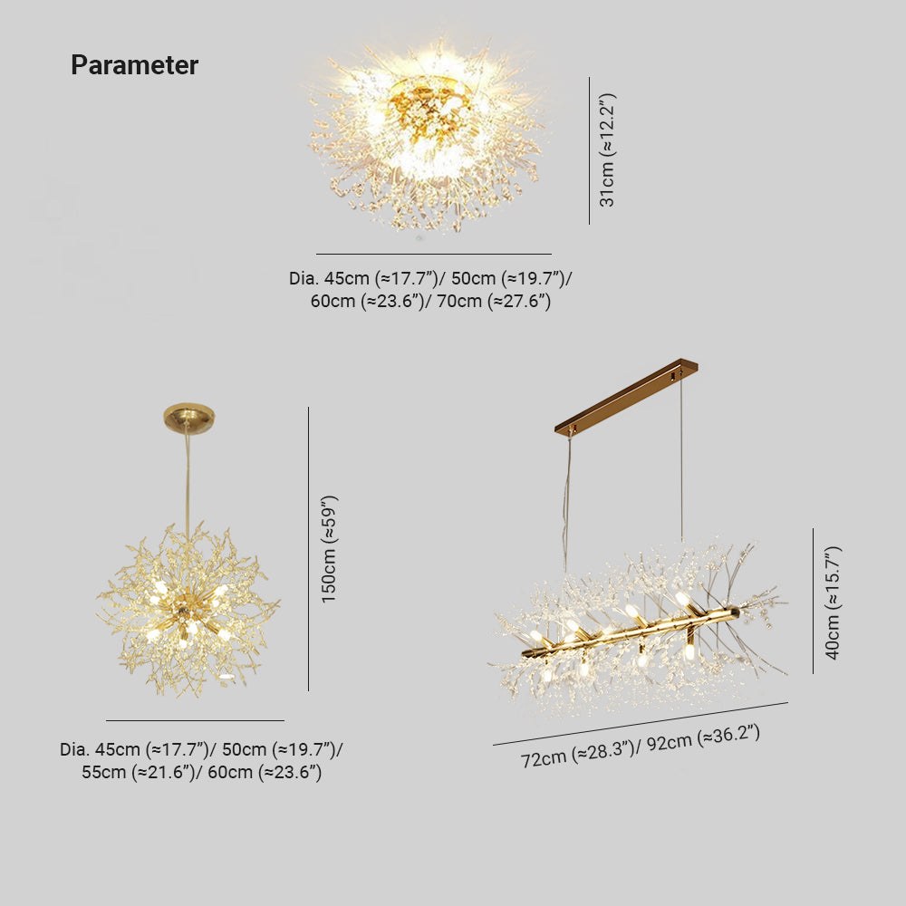 Elegante Lili Design LED-Hängelampen mit Weiß-Goldenem Metallrahmen