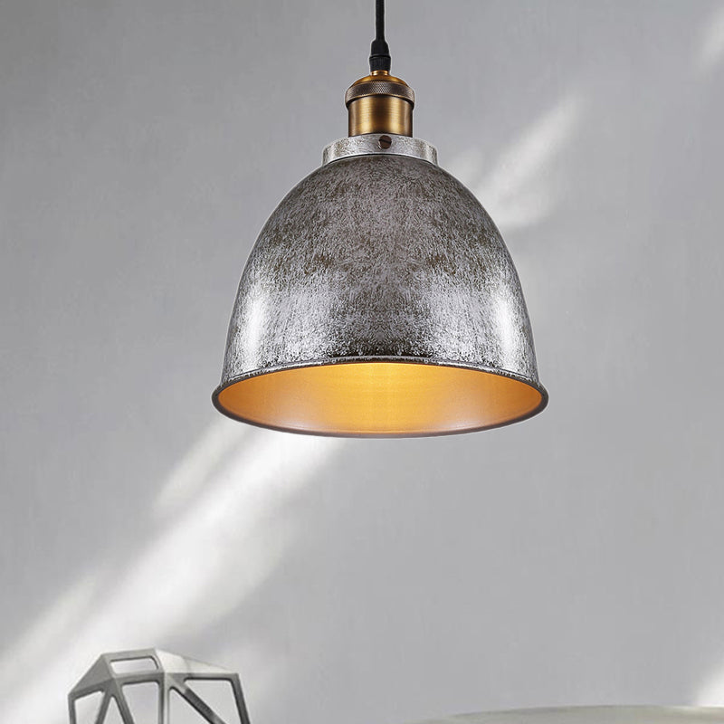 DomeLight - Schmiedeeiserne Hängelampe mit Vintage-Charme im Industriestil