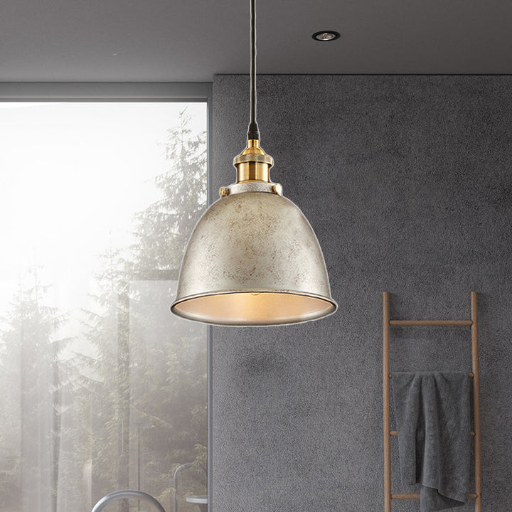 DomeLight - Schmiedeeiserne Hängelampe mit Vintage-Charme im Industriestil