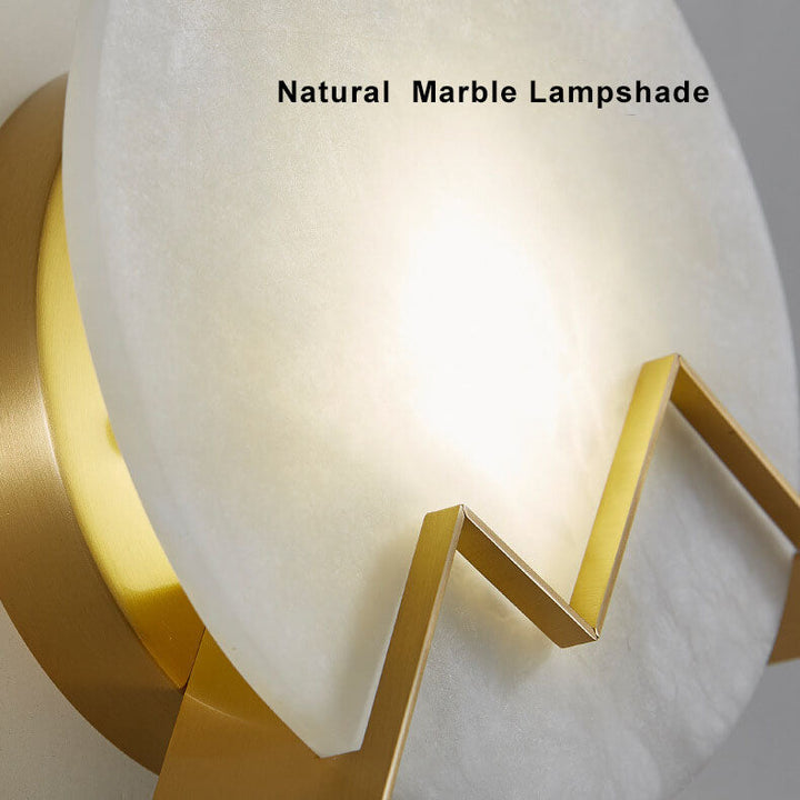 MarmerGlow - Runde Wandlampe aus Marmor mit LED-Beleuchtung