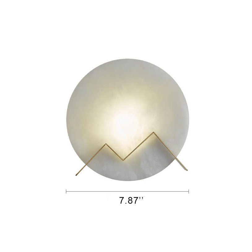 MarmerGlow - Runde Wandlampe aus Marmor mit LED-Beleuchtung