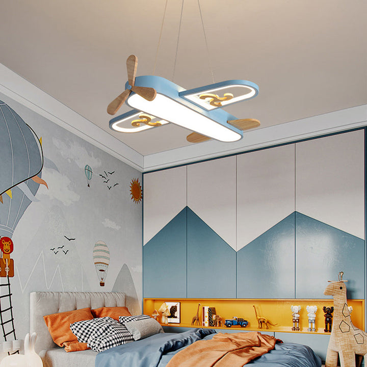 Fliegertraum – LED Pendelleuchte Flugzeug für Kinderzimmer