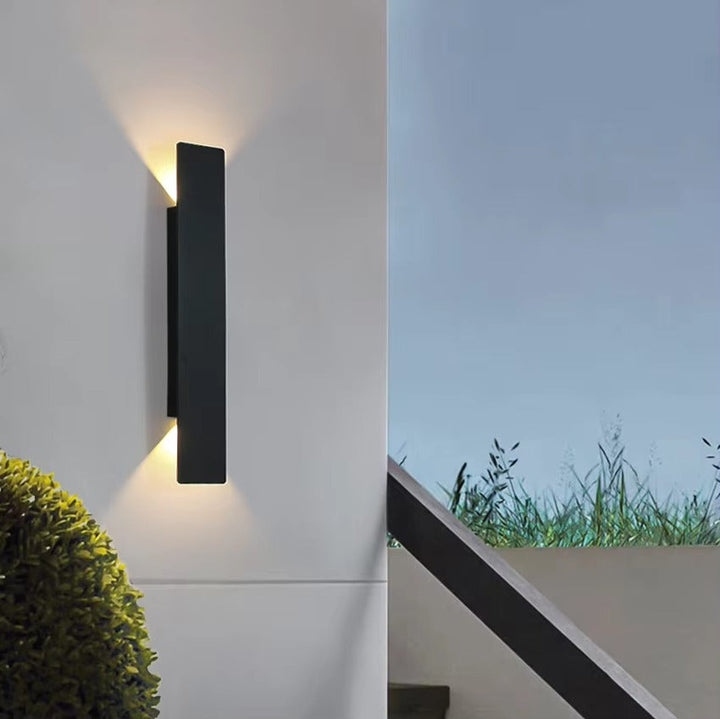 Wasserdichte Außenwandleuchte IP65 in Schwarz - Rechteckige LED Wandleuchte für Terrassen und Gärten-5