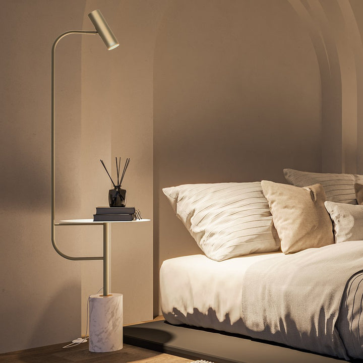 Variant image for Elegante Stehlampe mit Marmordesign und Warmem LED-Licht für Wohnzimmer - Vielseitige Stehleuchte in Gold-3
