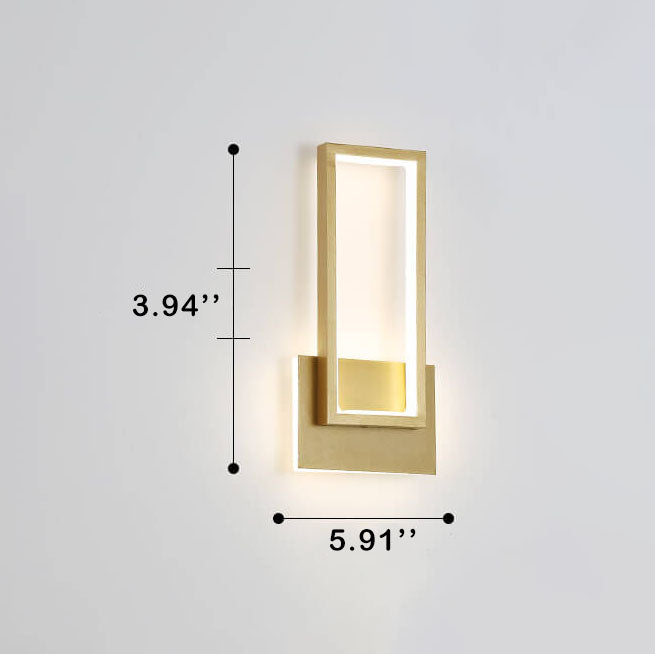 LumiDazzle - Elegante LED-Wandleuchte aus Gold mit minimalistischem Design