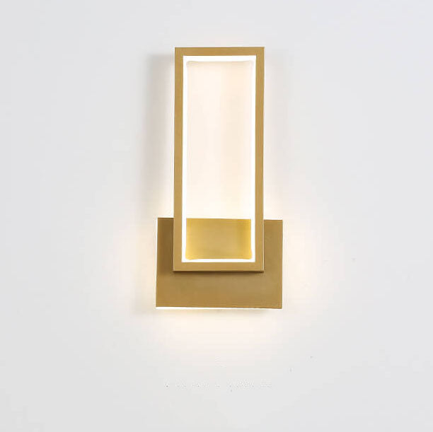 LumiDazzle - Elegante LED-Wandleuchte aus Gold mit minimalistischem Design