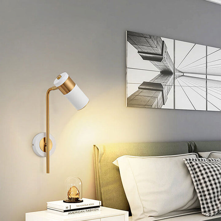 Moderne Drehbare LED-Wandleuchte Schwarz aus Eisen - Energieeffizient und Langlebig für Zeitgemäße Akzentbeleuchtung-1