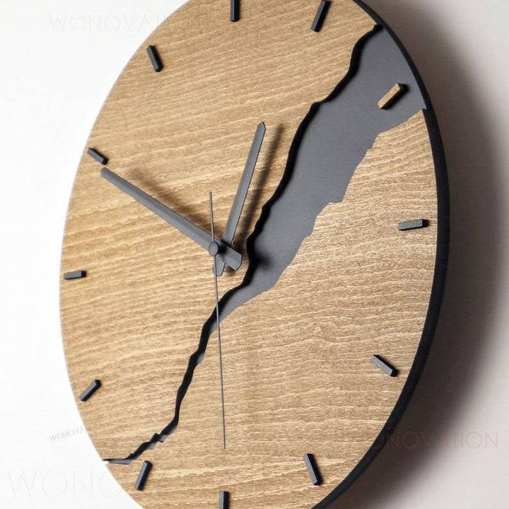 Luxuriöse Holz-Wanduhr Modern 30 cm mit Leiser Mechanik - Stilvolle Küchenuhr für Wohnzimmer und Büro-2