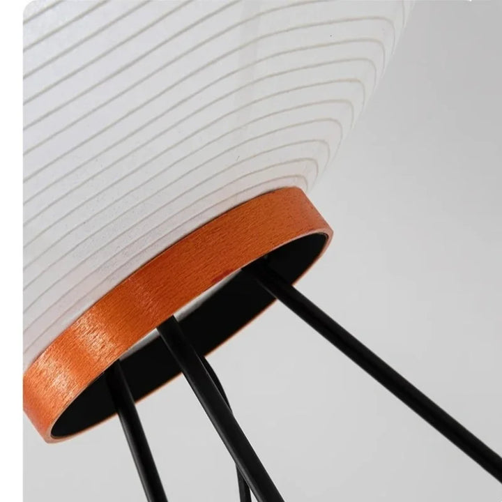Minimalistische Stehlampe aus Reispapier im Wabi-Sabi-Stil - 150 cm hoch, warmes Licht für Schlafzimmer und Wohnzimmer-5