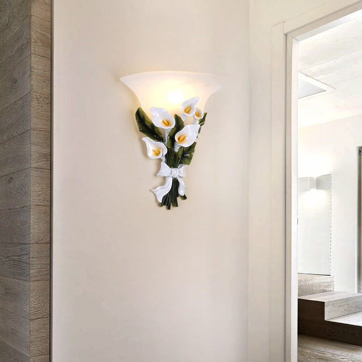 FloraLicht - Wandlampe mit Blumenstrauch-Design und LED-Beleuchtung