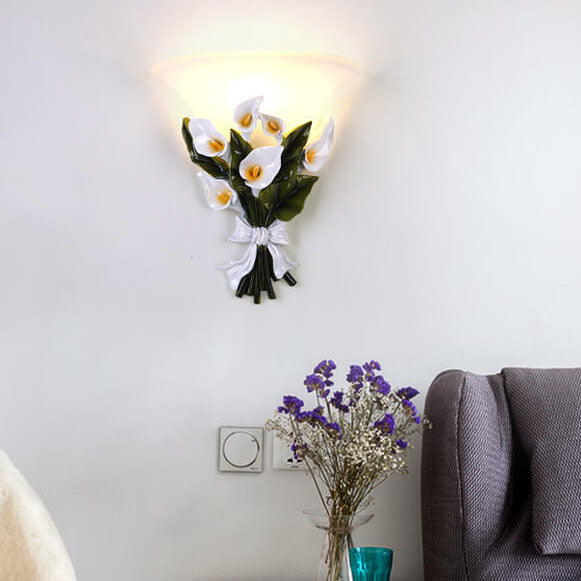 FloraLicht - Wandlampe mit Blumenstrauch-Design und LED-Beleuchtung