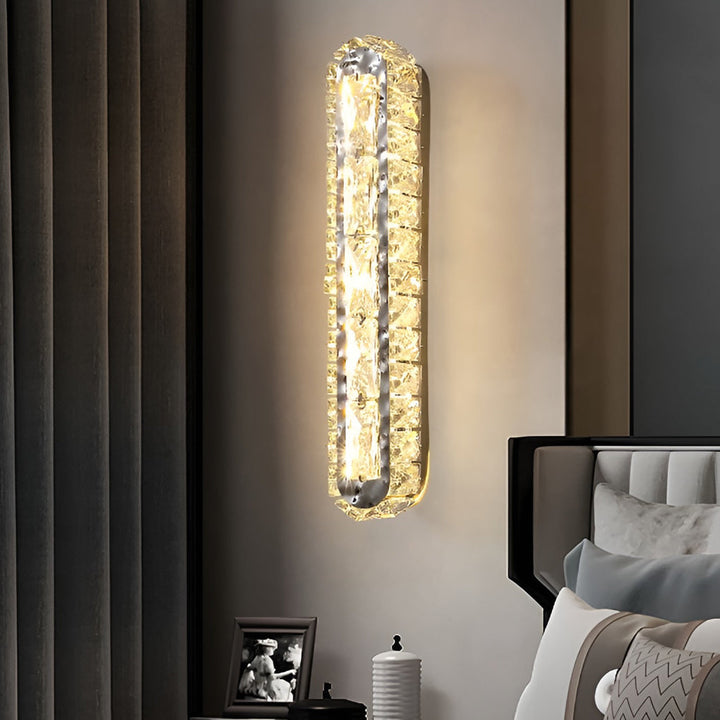 Lumina - Moderne LED-Wandlampe mit Kristallen und dreistufiger Dimmfunktion