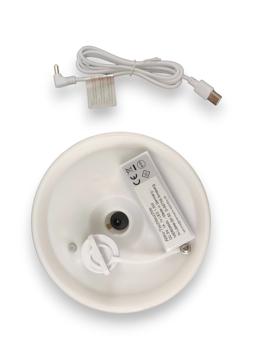 Akku Tischleuchte Kabellos mit Warmweißem Licht - LED Leuchte für Innen und Außen, 20,5 cm Höhe, USB Aufladung 4