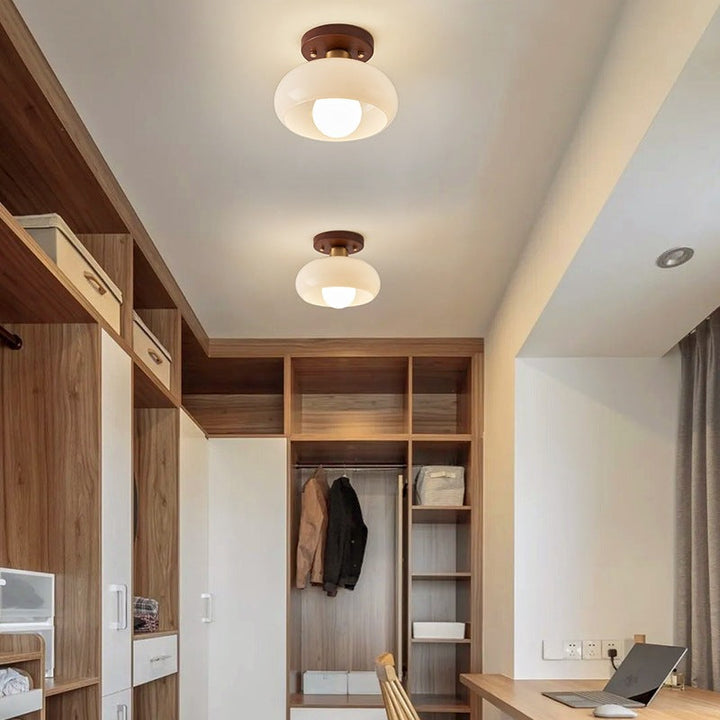 Bauhaus-Deckenleuchte in Creme - Moderne LED-Beleuchtung für Schlafzimmer und Wohnzimmer 3