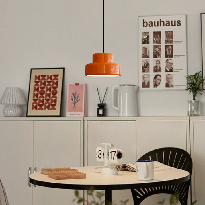 Retro Hängeleuchte in Orange für Esstisch - Stilvolles Retro-Design mit Warmem Licht und E27 Fassung, Höhenverstellbar bis 450 cm-3