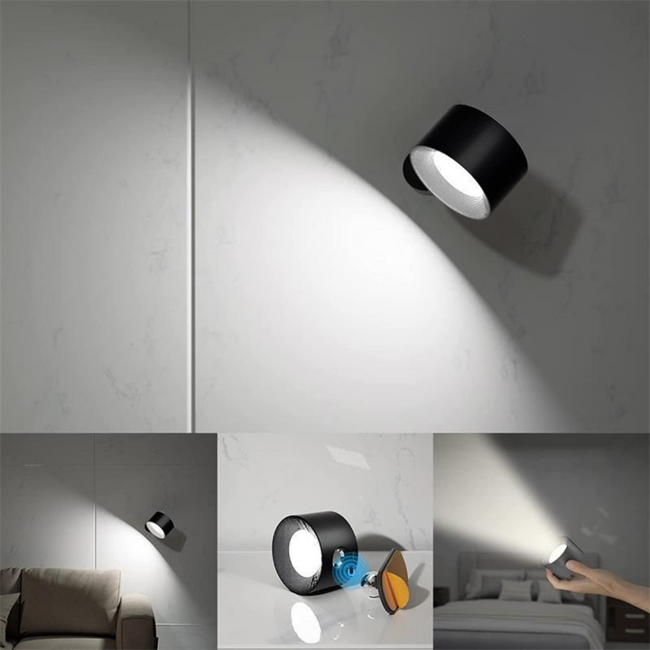 FlexiLamp - Kabellose wiederaufladbare 360° Wandlampe für drinnen und draußen