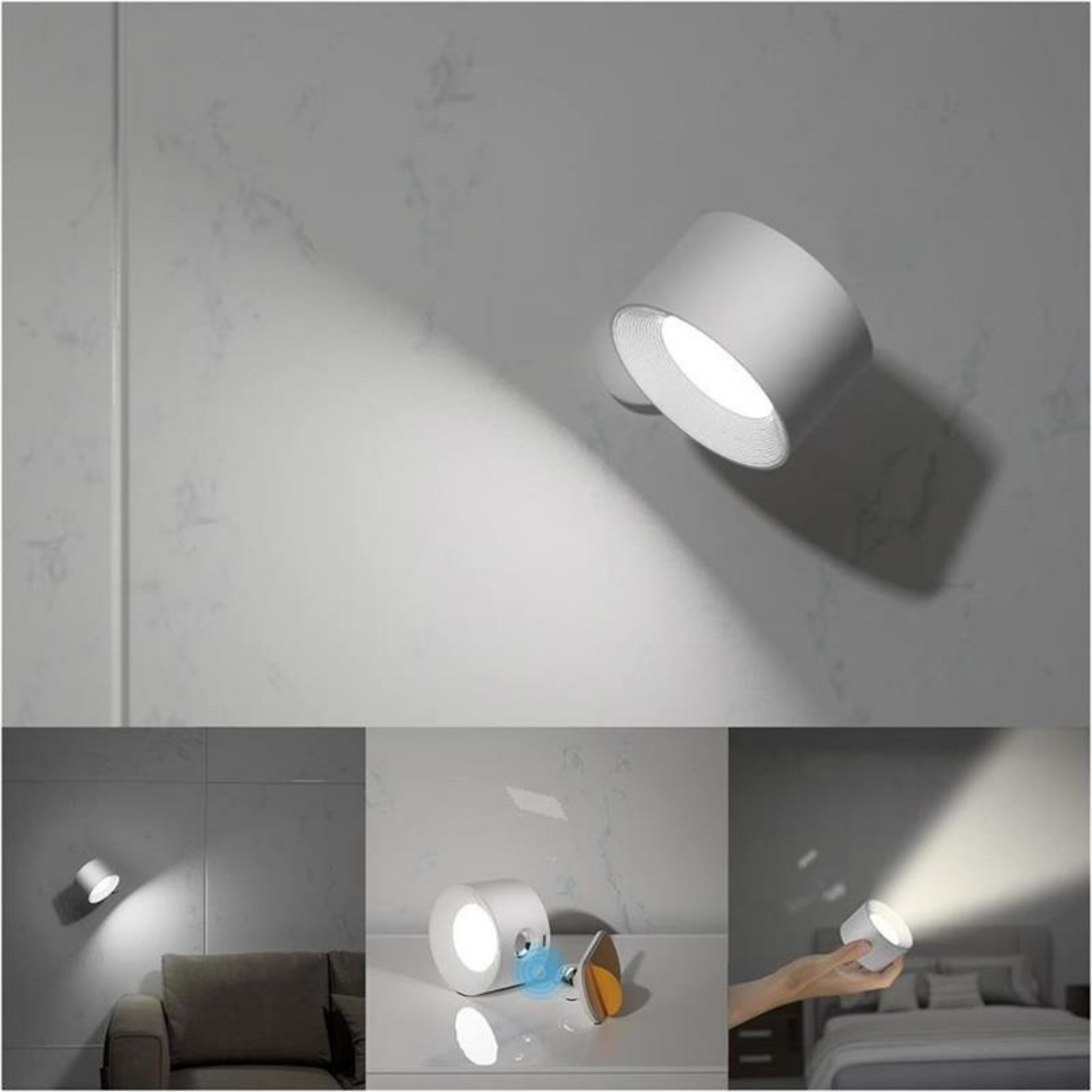 FlexiLamp - Kabellose wiederaufladbare 360° Wandlampe für drinnen und draußen