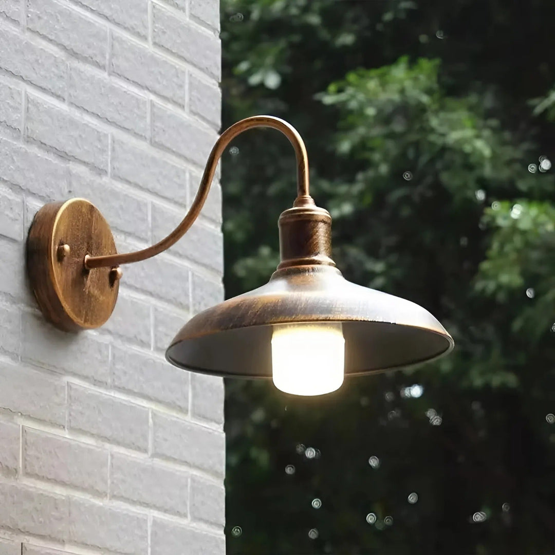 Variant image for Retro Industrielle Außenwandleuchte - Wasserdicht, Schwarz Metall, Vintage Design für Veranda und Balkon-2