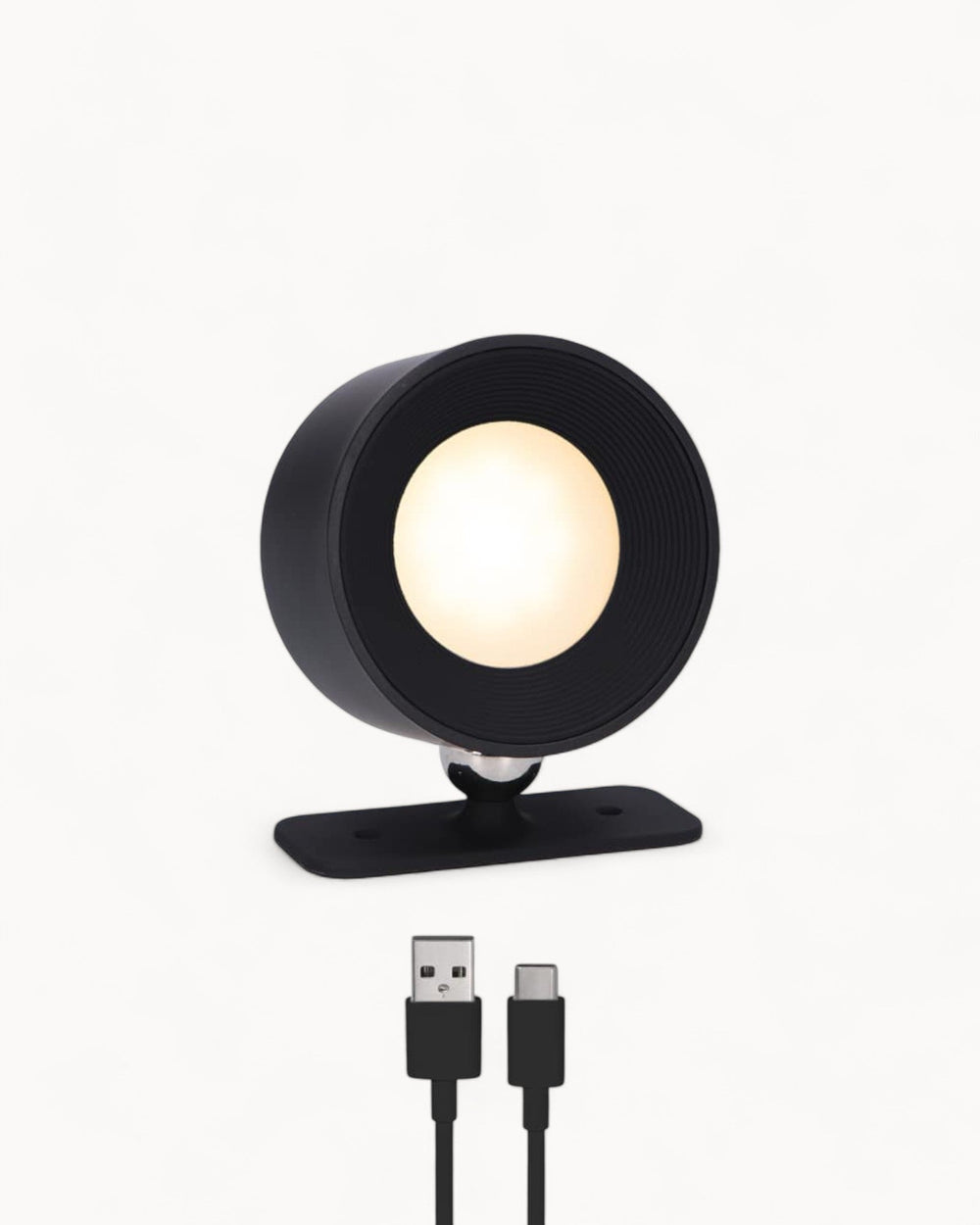 Kabellose LED Wandleuchte Innen mit 360° Design und USB-Ladestation - Energieeffiziente Wandlampe in Weiß-2