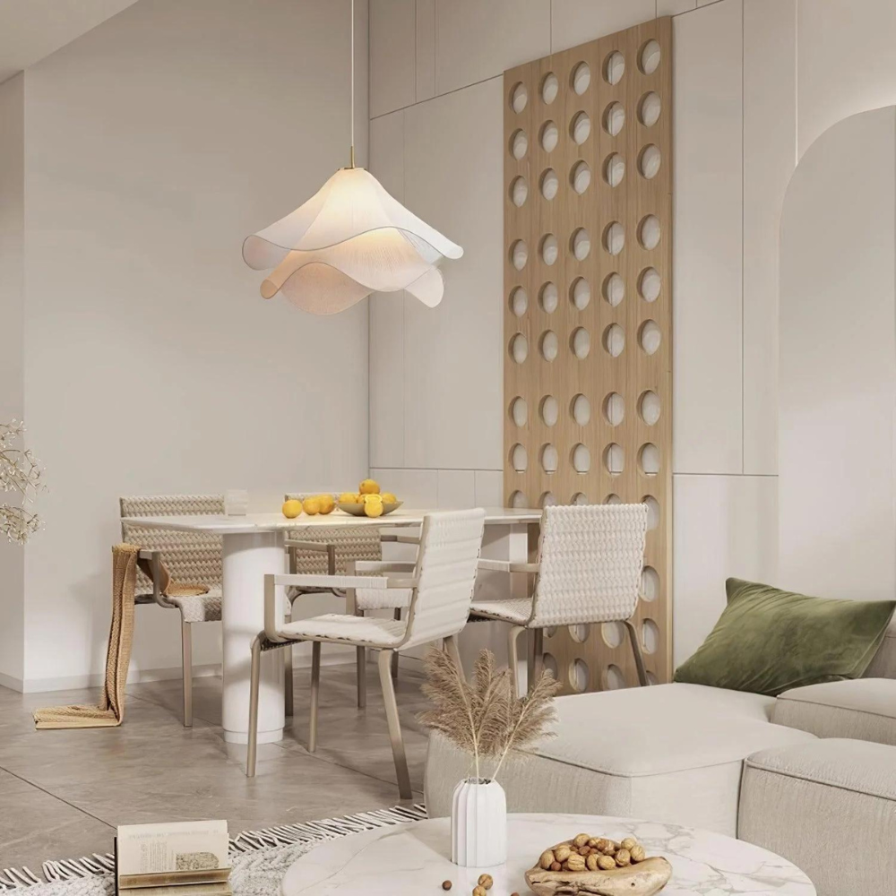 Boho Chic Deckenleuchte mit Dimmbarer LED-Beleuchtung - Warmes Licht im Japanischen Stil 4